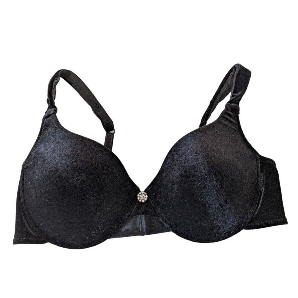 Roselle La Vie en Rose Bra Black Velour Underwired 38D